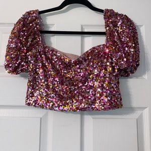 Revolve Sequin Top